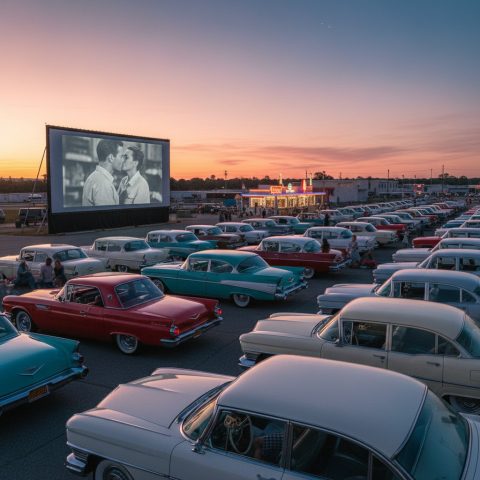 At the drive-in movies
