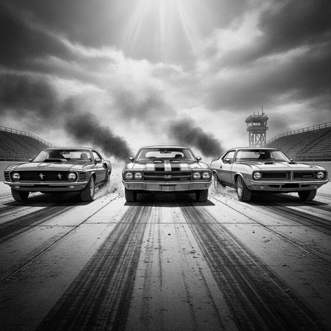 Which iconic American muscle car makes your heart race with memories of speed and power?