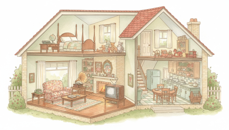 Echoes of Home: A Vintage Memory Lane