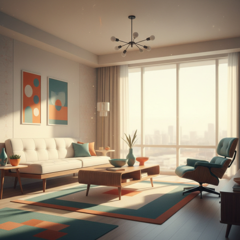 Mid-century modern lounge