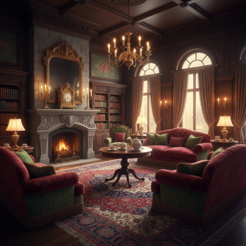 Cozy Victorian parlor
