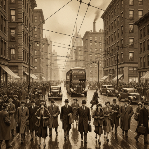 Which classic city street scene do you recognize?