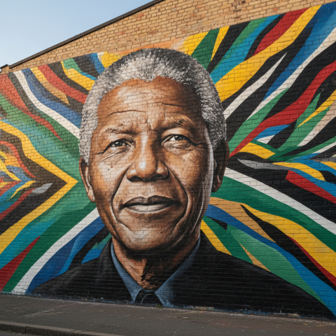 Who led South Africa's anti-apartheid movement?