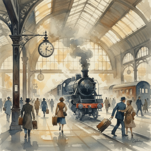 Which grand railway station echoes in your memory?