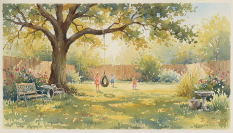 Which Vintage Backyard Scene Whispers to Your Soul?