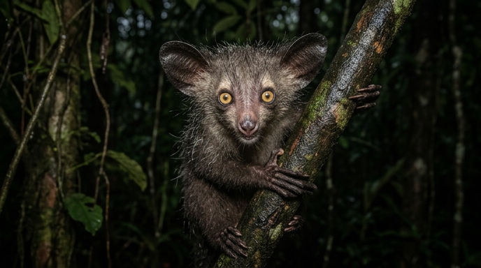 What is the name of this unique, long-nosed mammal native to Madagascar?