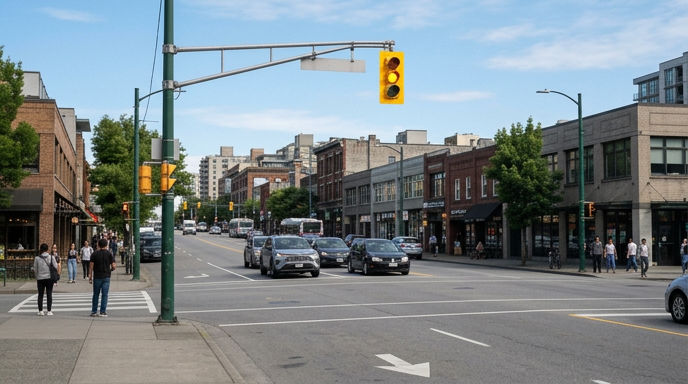 What does a flashing yellow traffic signal mean?