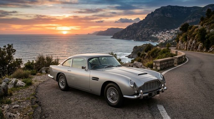 Which iconic British sports car is famous for its appearance in the film 'Goldfinger' as James Bond's gadget-laden ride?