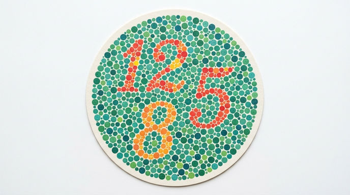Which numbers are hidden in this Ishihara-style plate?