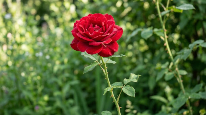 Which flower is known as the 'Queen of the Garden' and is famous for its thorns and romantic symbolism?